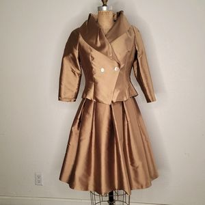 NWT bronze/gold 2 piece dress & jacket by PAUW